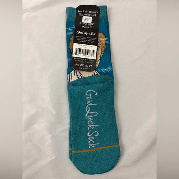 Good Luck Socks Womens Amelia Earhart NWT 5-9 Rare - Picture 2 of 4